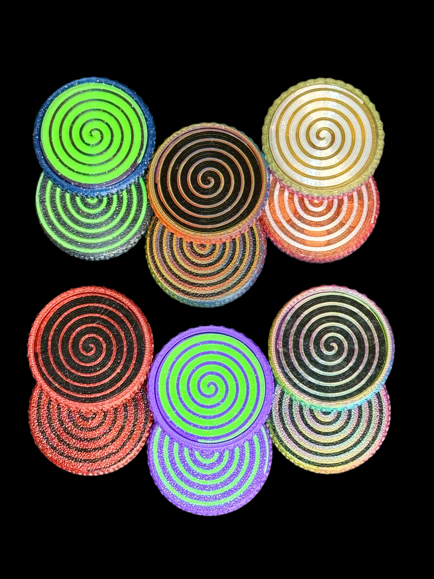 OG Flipster | Hypnotic Spiral | Dual-Sided
EDC Fidget Slider - Quiet & Loud Modes | Magnetic Haptic Pop Coin for Flip Tricks & Stress Relief